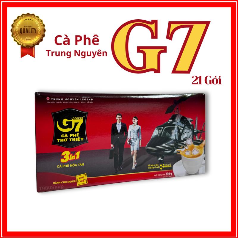 Cà Phê G7 Hộp 21Góix16g - 3in1 - Cafe G7 Hương Vị Đậm Đà, Date Mới Coffee G7