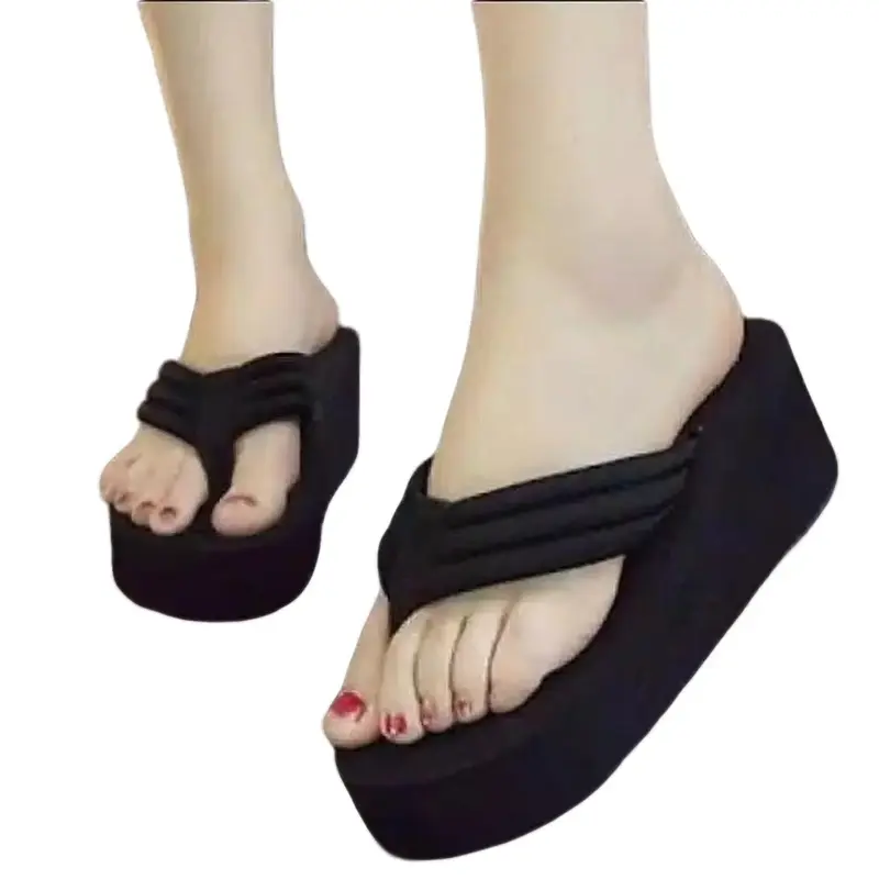 Muchu -  Elissa Sandal Spon Wanita 7 cm / Wedges Spon / Sendal Wanita / Spon Jepit MC 07 Cewek Karet Flat Perempuan 0