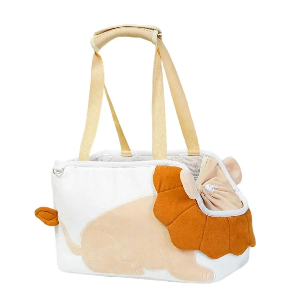 Portable Pet Cat Carrier Cartoon Tote Bag Big Capacity Sight-seeing Window