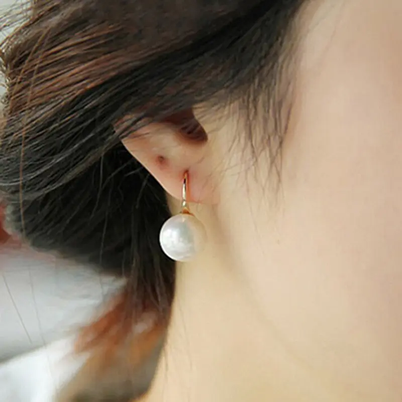 Bông Tai Móc, Thiết Kế Thanh Lịch, Dễ Phối Đồ, Nhỏ Gọn, Ngọc Trai Giả, Dành Cho Phụ Nữ, Thích Hợp Để Mua Sắm Và Hẹn Hò, Trang Sức Nữ Titan Móc Khoá 2