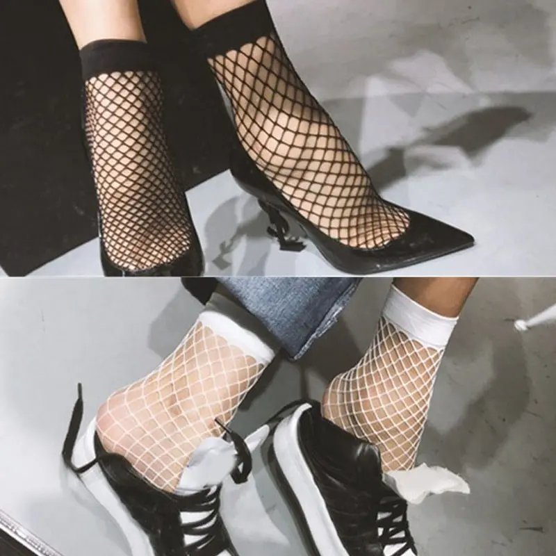 Women's Sexy Mesh Short Ankle Socks Fishnet Hollow Out Comfortable Breathable