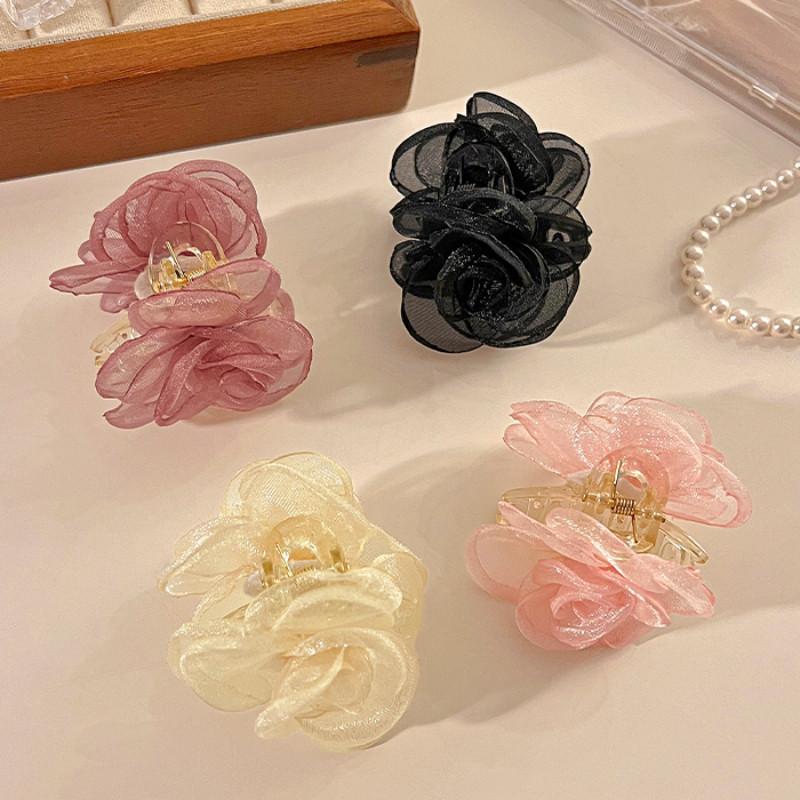 Kẹp Hoa Trà Phong Cách Ngọt Ngào Hàn Quốc Dành Cho Phụ Nữ Và Trẻ Em Gái Thời Trang Thích Hợp Cho Tóc Mái Và Bên Kẹp Tóc Buộc Nửa Tóc Đuôi Ngựa Cao Phụ Kiện Thời Trang Women Voi