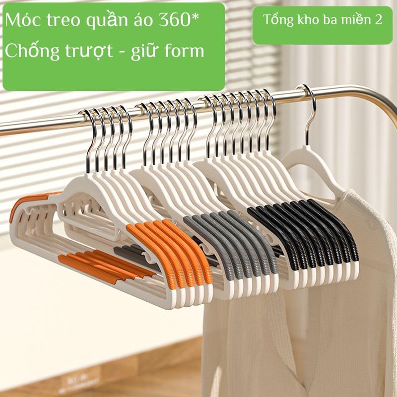[ Siêu Rẻ Hàng Loại 1 ] Combo 30 Móc Treo Quần Áo Chống Trượt, Đa Năng, Xoay 360 Độ, Chịu Lực Siêu Bền