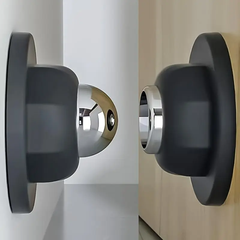 Magnetic Door Stopper, Wall Mounted Door Stopper, Free-Drilling Door Stopper, Door Hardware for Home, Office, Hotel