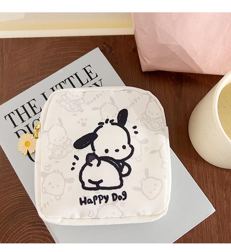 Product Introduction of Student portable sanitary napkin storage bag cute girl canvas menstrual bag 2
