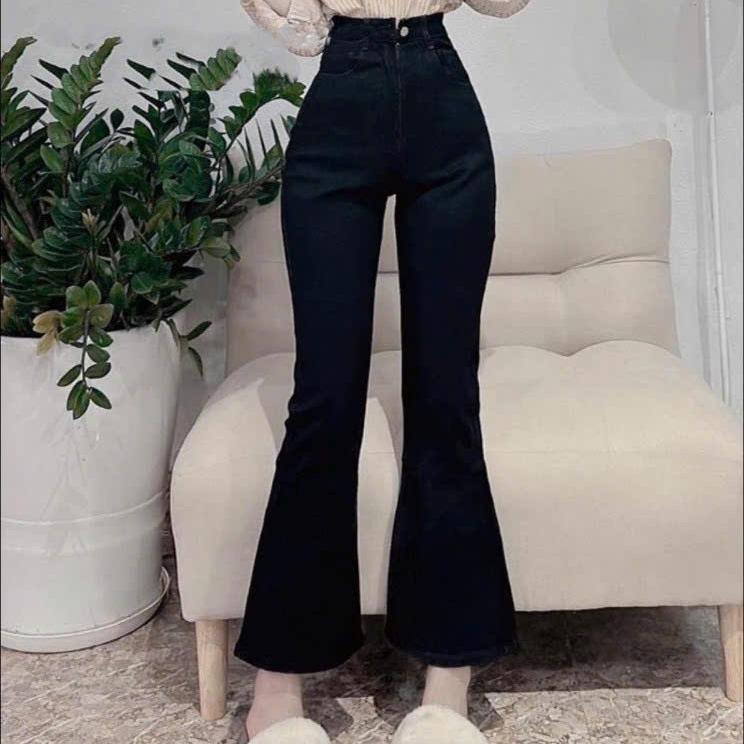 Product Introduction of Quần jeans Nữ Ống Loe Trơn Cạp Siêu Cao Co Giãn 4 Chiều Hách Dáng Cá Tính Thời Trang 8