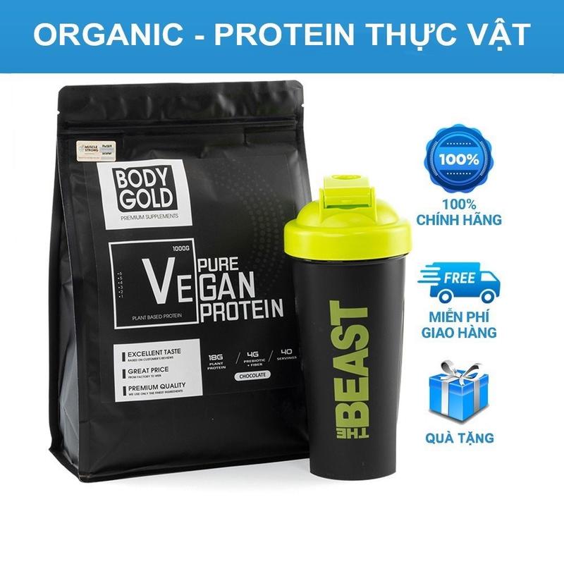 Bột Thực Vật Whey Vegan Protein Body Gold túi-1Kg (Tặng Bình Lắc)