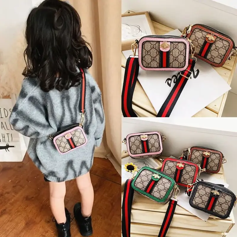 Túi Đeo Chéo Trẻ Em Mini, Thời Trang Mới, Dễ Thương, Chất Liệu PU Chống Thấm Nước, Túi Đeo Vai, Thích Hợp Cho Bé, Ba Lô, ví đựng tiền Xu, Túi Xách 0