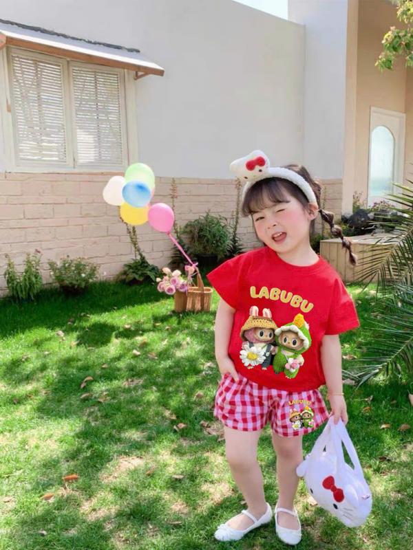 ComBo 4 Bộ Kẻ CaRô Bé Gái Mẫu LaLaBu In 5D  sezi 10.55kg 4