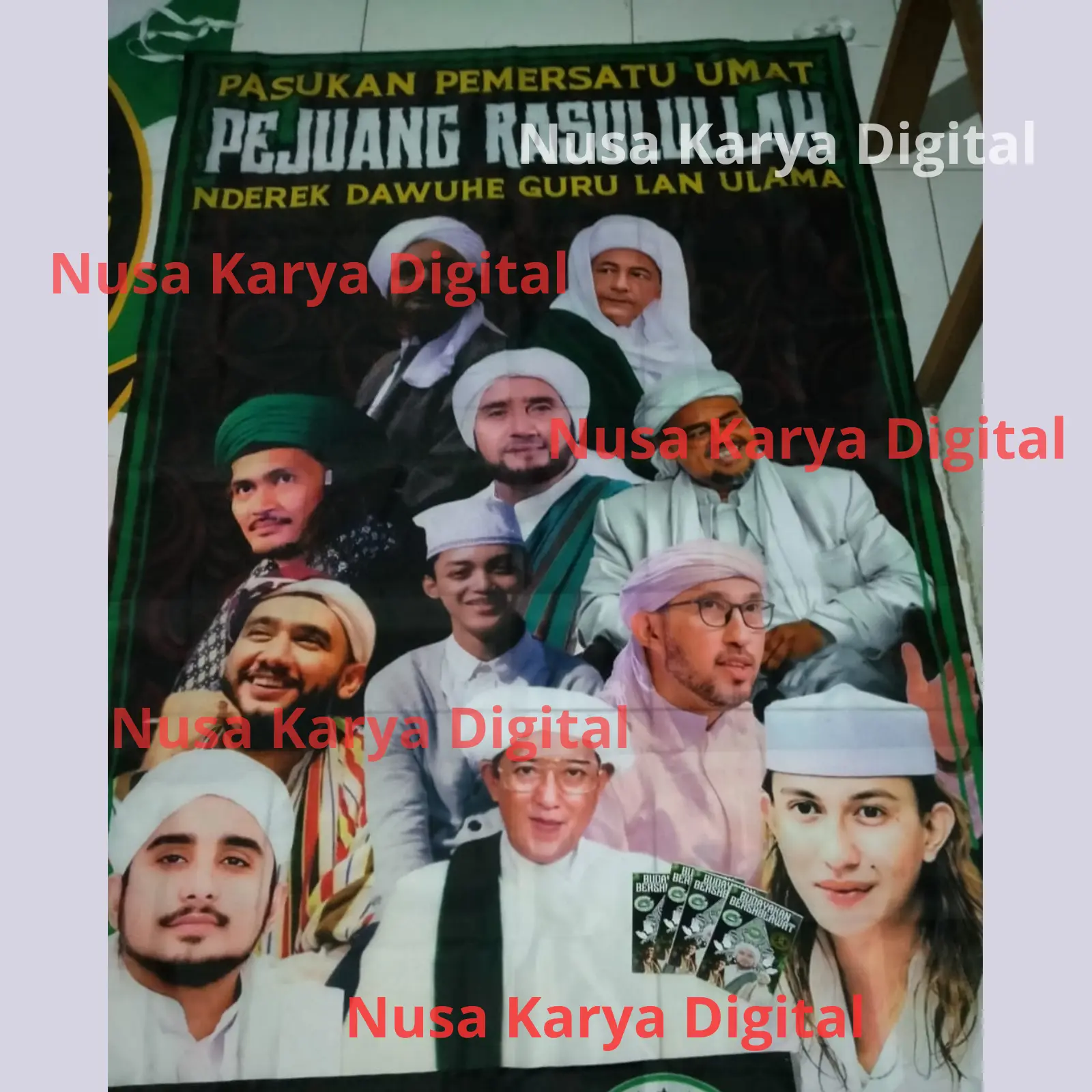 BENDERA PEJUANG SHOLAWAT| BENDERA KAIN Tali FREE STIKER