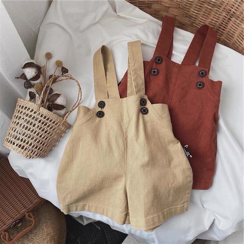 Quần Yếm Kaki Cotton trẻ em cho bé Trai bé Gái từ 10kg đến 28kg phong cách Hàn Quốc thời trang trẻ em Dream House 0