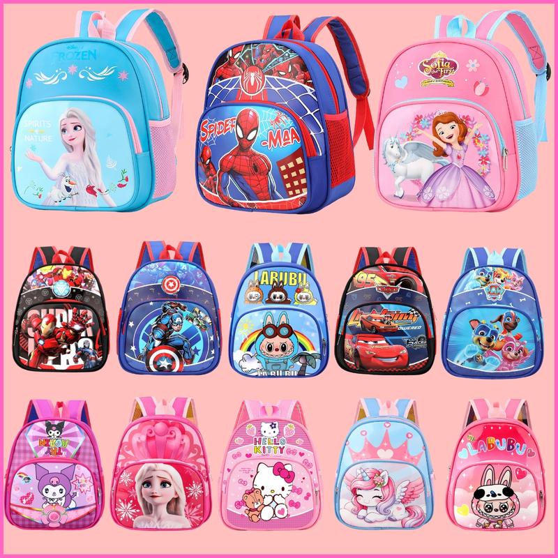 Balo cho bé mẫu giáo, cặp trẻ em mầm non dễ thương hình người nhện elsa spiderman người mỹ công chúa sofia BBG0712 labubu