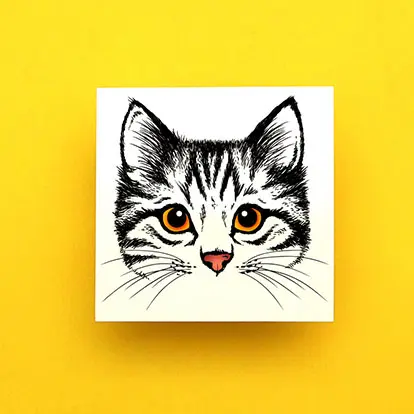 POTATOO ASHLEY CAT STICKER Tattoo Temporary Tatto
