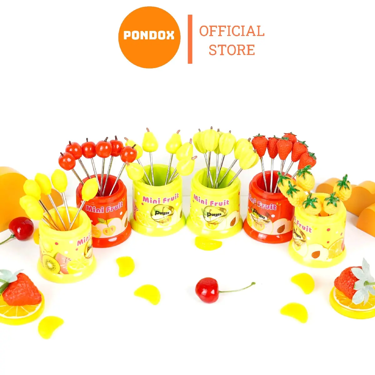 Pondox Garpu Kue Buah Motif Buah Premium