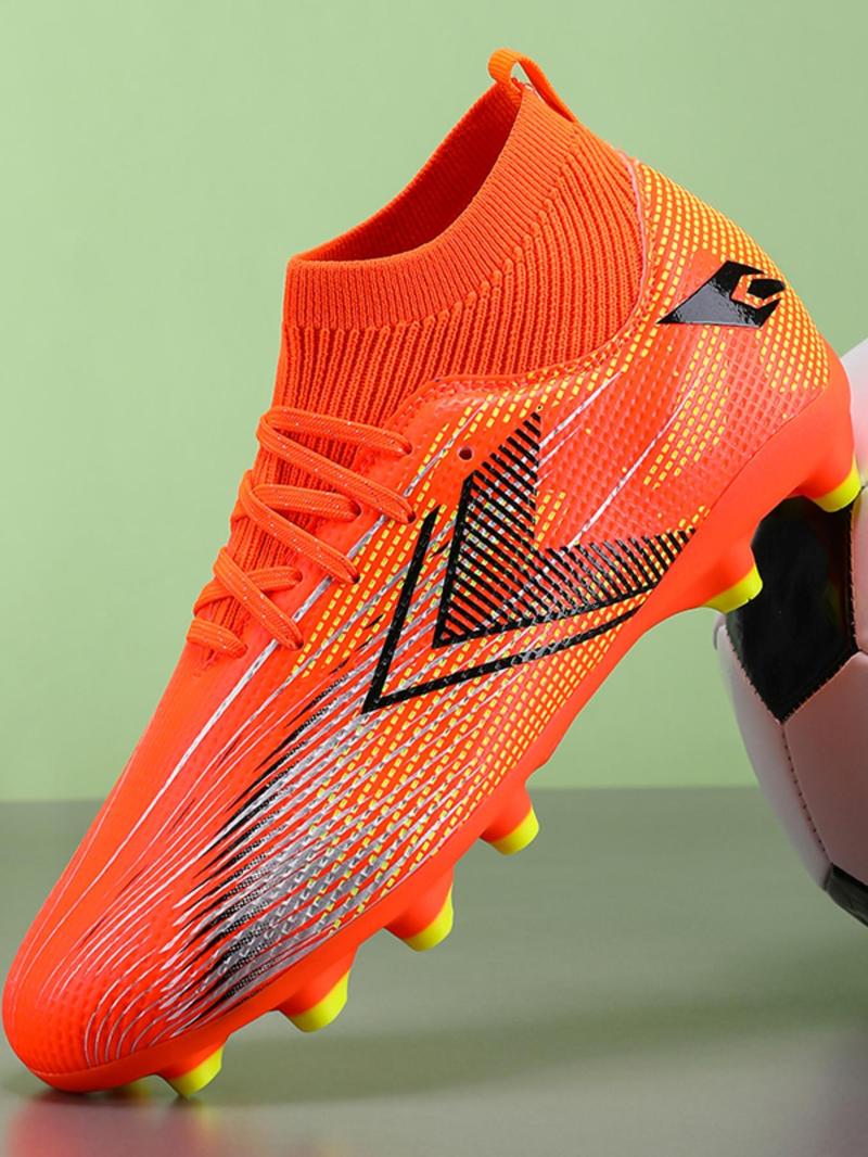 Product Introduction of Men's All Over Print High Top Lace Up Football Boots, Sporty Breathable Non-slip Football Shoes, Professional Soccer Shoes for Competition Training 8