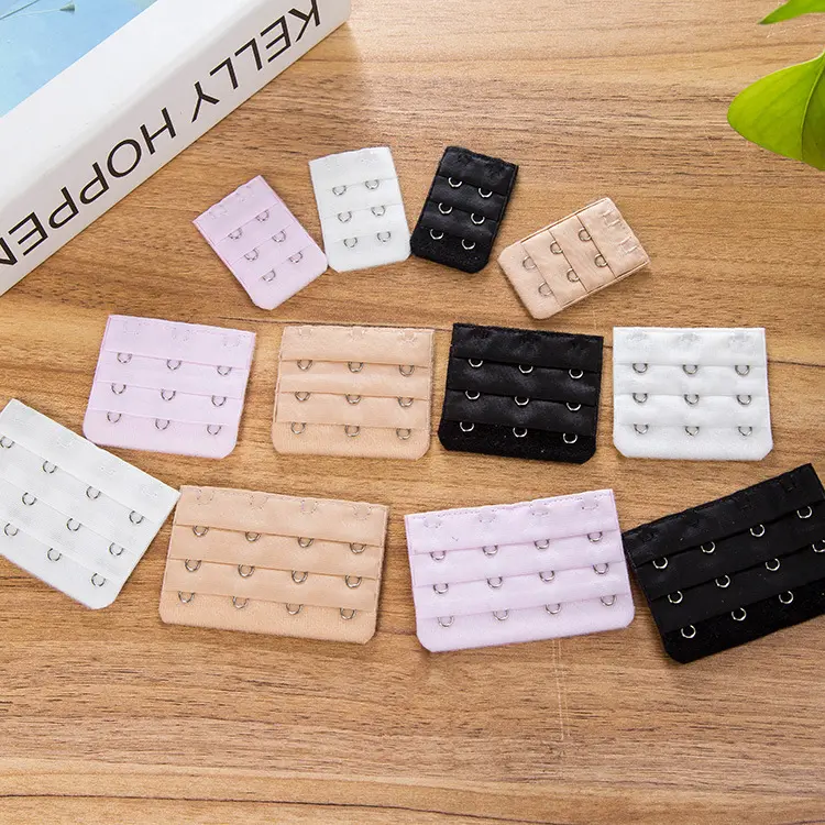 Dây Áo Ngực Nối Dài, 3 Móc, 2 Hàng, Dành Cho Nữ, Móc Dài Tích Hợp, Bảng Mạch Nữ, Khóa 2 / 3 / 4, Nữ Voi Cao Su Trắng