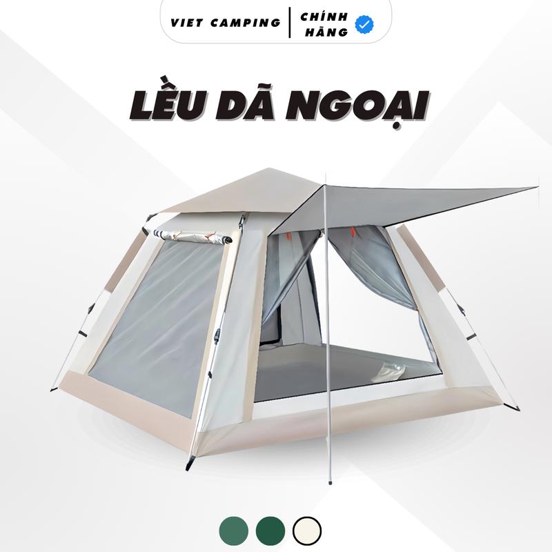 Lều Cắm Trại Gia Đình, Lều Dã Ngoại Tự Bung 4-6 Người Chống Nước Chống Tia Tử Ngoại KT 2m8x2m8-Lều Có Thể Thông Gió Đi Phượt, đi dã ngoại cắm trại Phụ Kiện Camping Đi Cắm Trại Thương Hiệu VCP-Camping 1