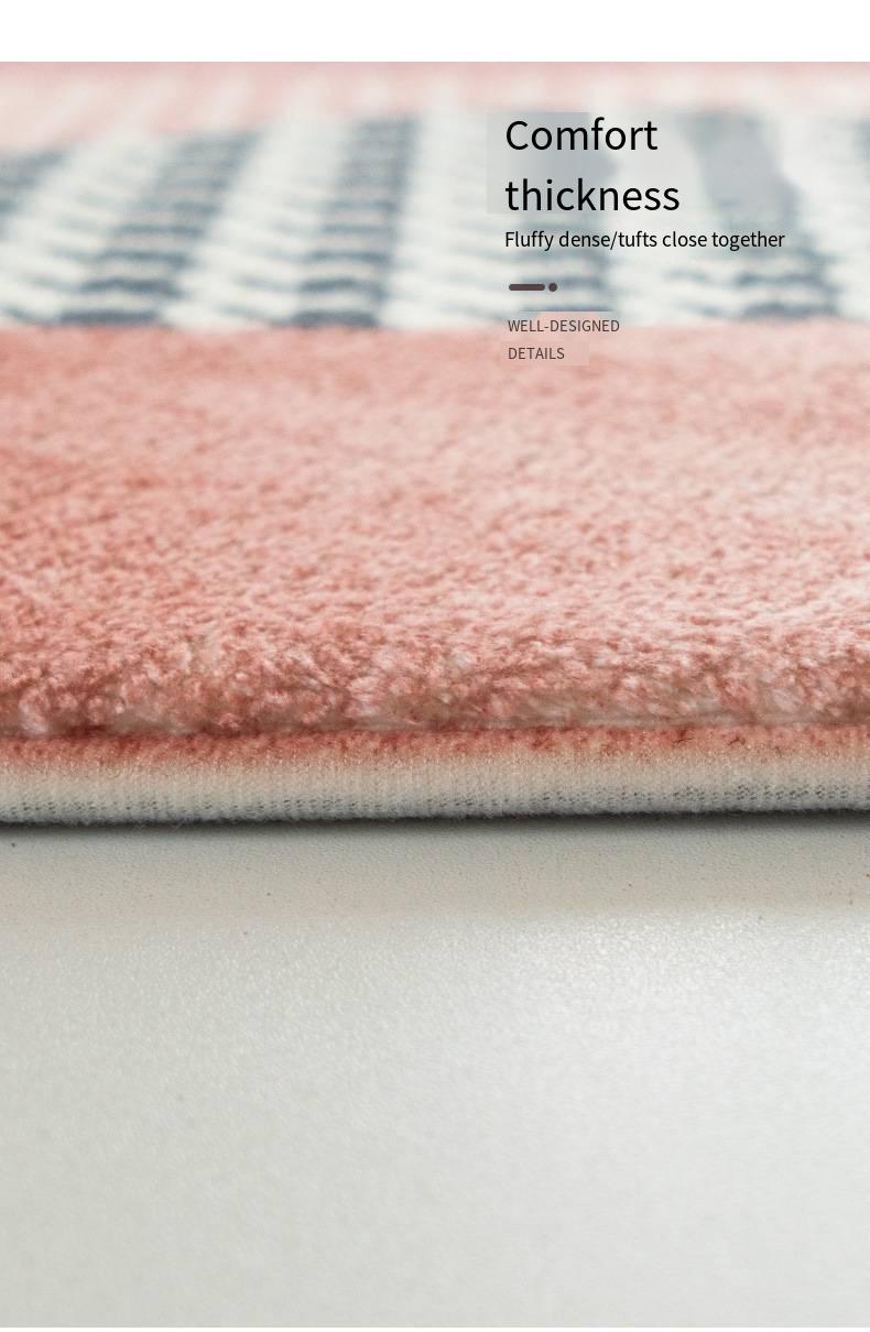 Product Introduction of 40*60cm Crystal Velvet Carpet Cute Cat Plush Bed Rug Living Room Bedroom Floor Mat Machine Washable Rug Window Mat 7