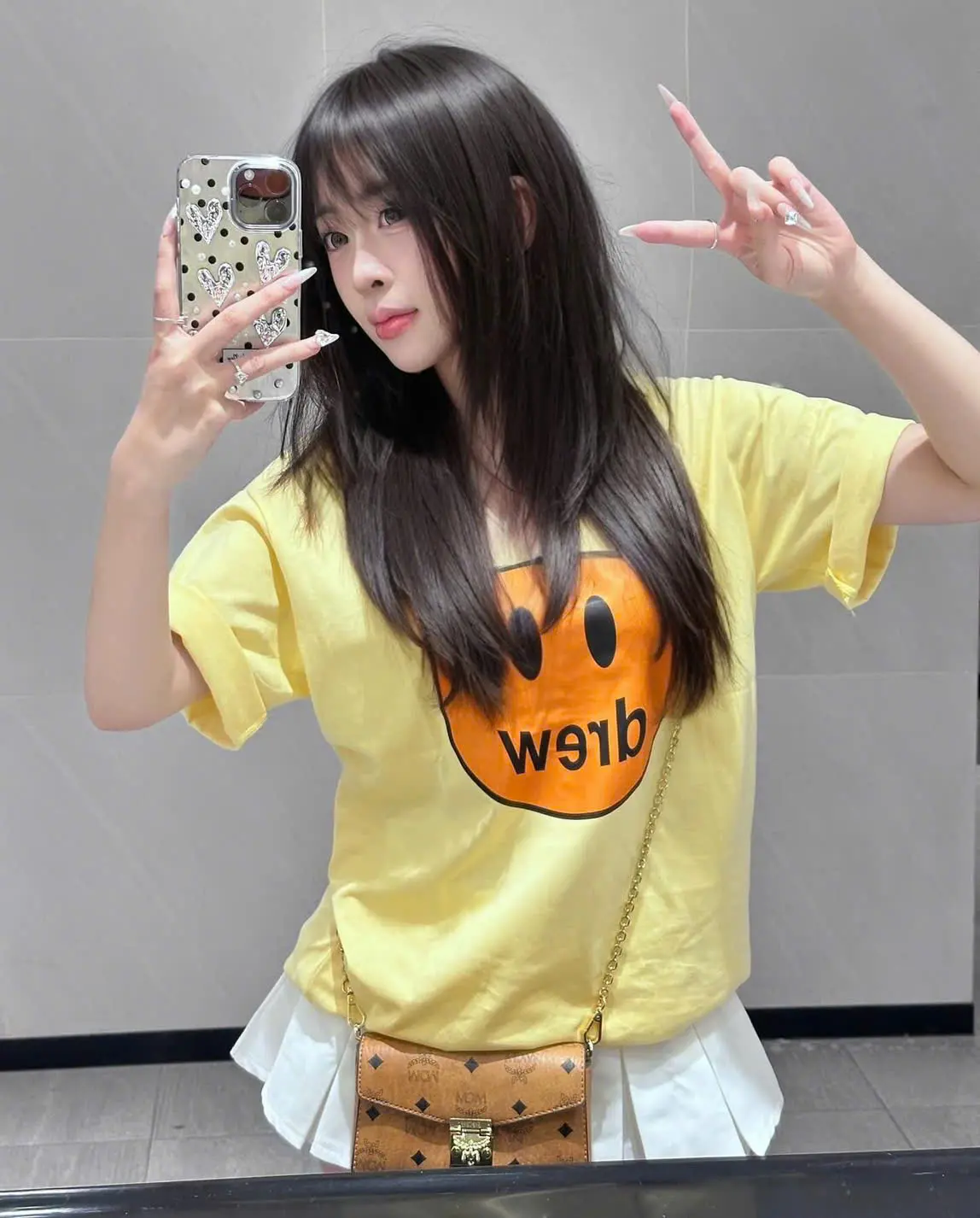 TRENDYBOUTIQUE- Áo phông cộc mặt cười in