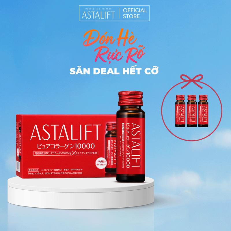 [ASTALIFT 1] Nước Uống Collagen ASTALIFT Drink Pure 10.000MG Hỗ Trợ Làm Đẹp Da Lọ 30ml - Màu Đỏ