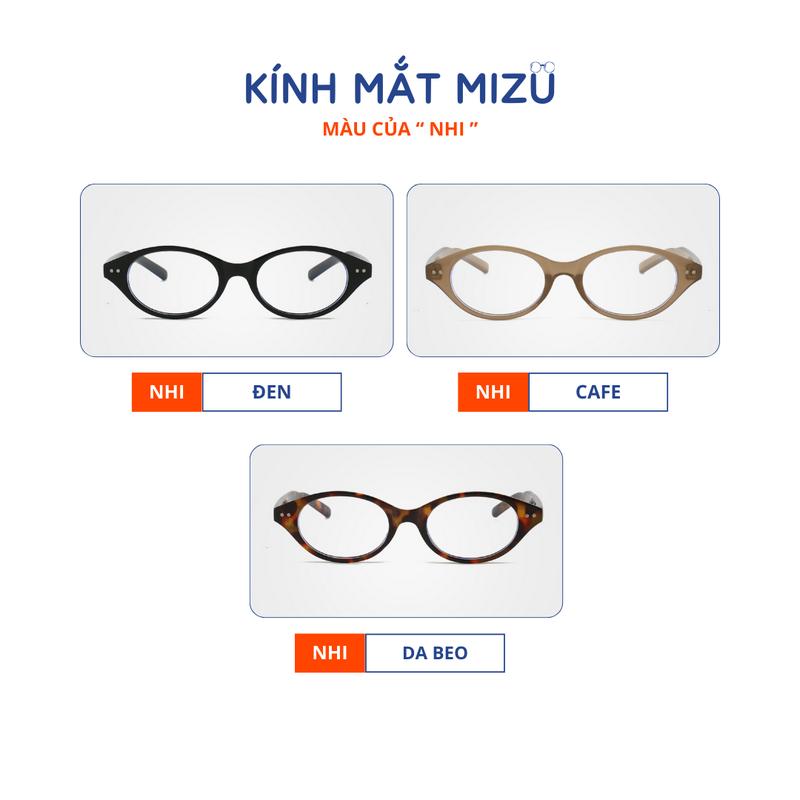 Product Introduction of Gọng Kính Nữ Dáng Oval MIZUEYEWEAR Phong Cách Y2K, Gọng Cận Chất Liệu Nhẹ Bền - "Nhi" 3