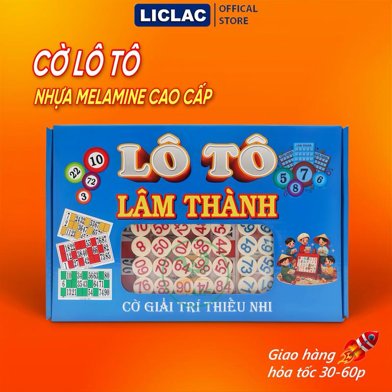  Bộ Lô Tô Cao Cấp Nhựa Melamine 2 Mặt Số Khắc Chìm Trò chơi board game ngày tết cùng bạn bè gia đình 