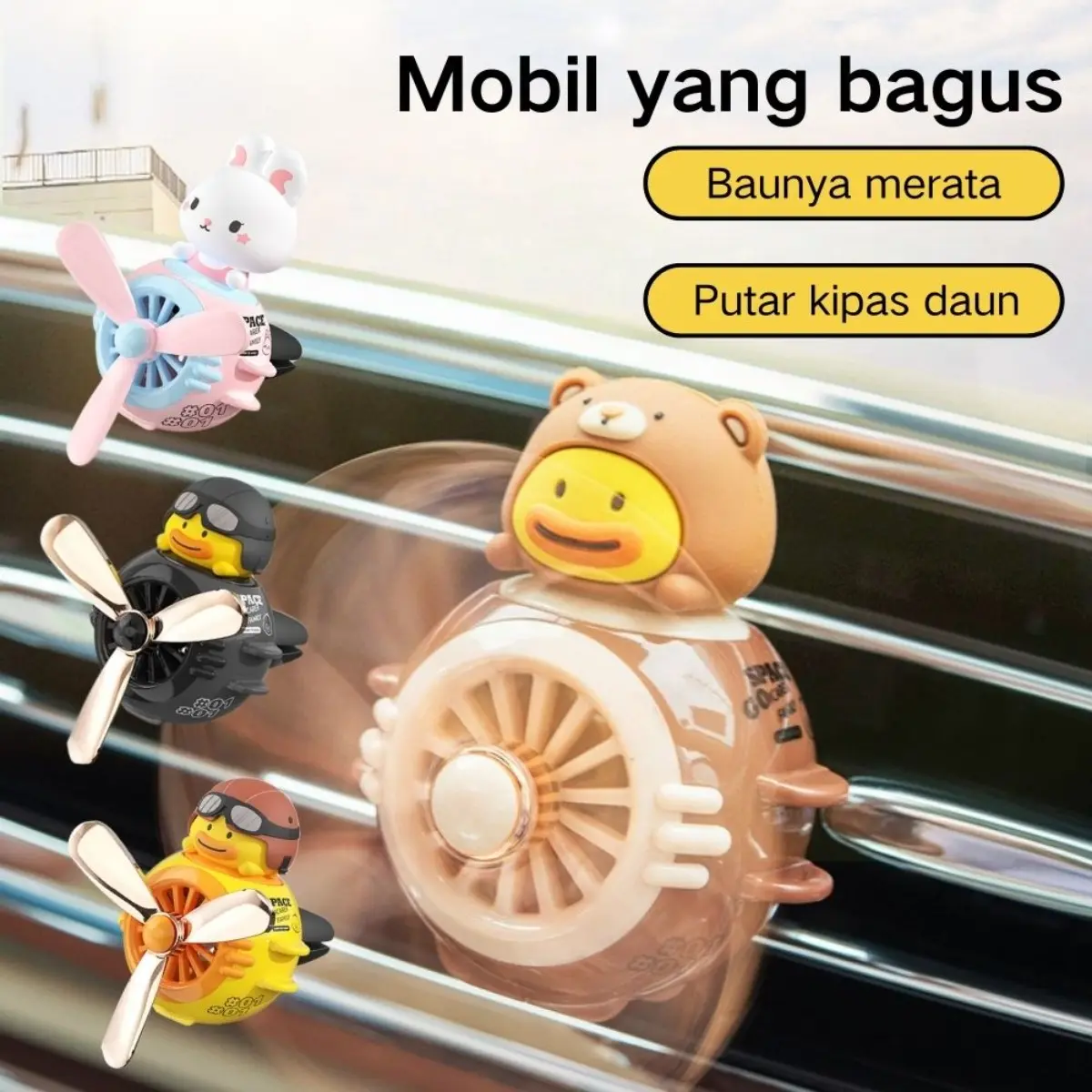 AC Vent Clip Diffuser Mobil, Pengharum Ruangan Mobil Aromaterapi, Penjepit AC Mobil dengan Desain Lucu, Aroma Terapi untuk Relaksasi & Penyegar Udara dalam Kabin