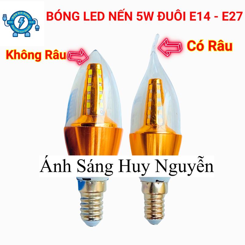 Bóng LED Nến (Quả Nhót) dùng để trang trí - Đuôi E14, E27