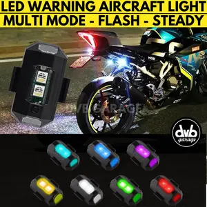 LAMPU LED KEDIP PESAWAT 7 WARNA RGB MULTI MODE USB AIRCRAFT WARNING