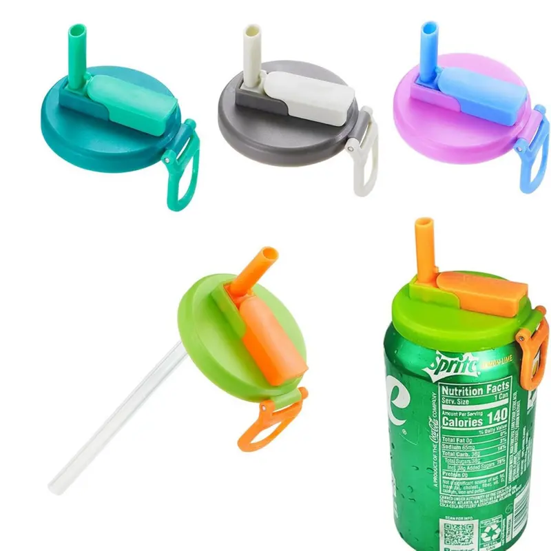 Silicone Drink Can Cover, 4 Counts Portable Reusable & Eco-friendly Drink Can Lid, Portable Leak-proof Design Drinkware Accessories for Home, Travel, Outdoor gifts best friend dad birthday mum welcome sign 0