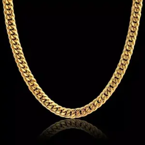 Kalung Titanium Pria dan wanita Rantai dabel Gold/silver Acecoris Pengganti Emas Anti(bisa COD)