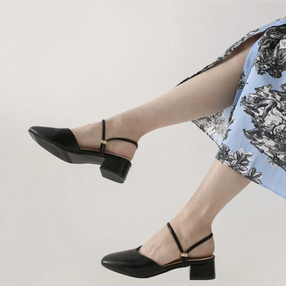 Sepatu Wanita Mules Heels Naomi Hak 3 Cm Big Size 35 - 45 Shoes Pesta