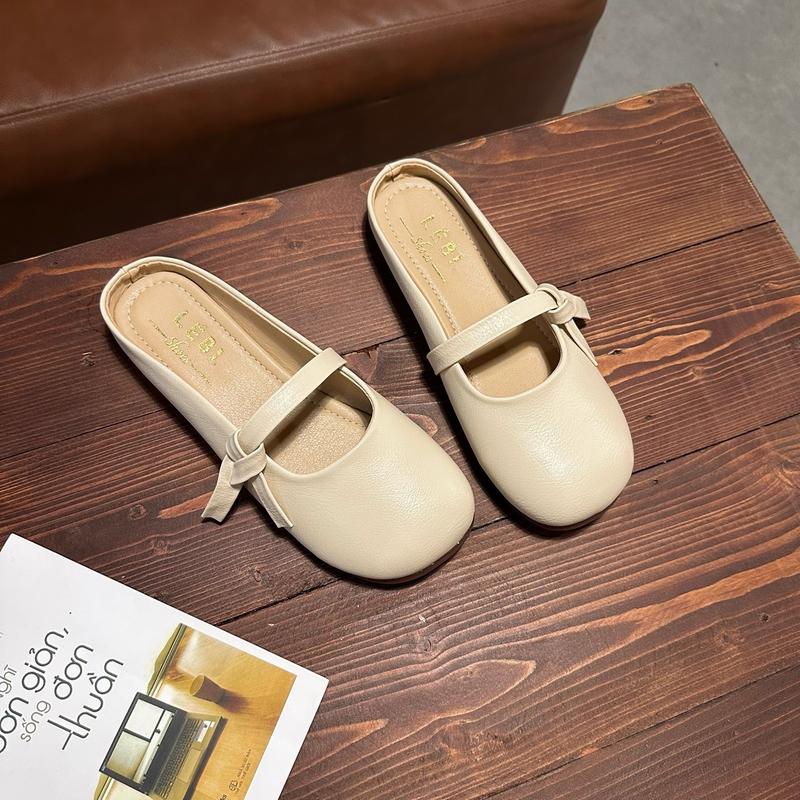 GiàY sục bệt quai buộc đế cao su dẻo mềm chống trơn phong cách nhẹ nhàng, nữ tính Shoes DéP