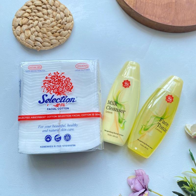 3IN1 PAKET HEMAT VIVA MILK CLEANSER + FACE TONIC + KAPAS SELECTION 35GR PEMBERSIH WAJAH 3