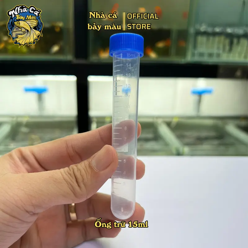 Ống trữ artemia, nhựa mica có nắp đậy dung tích 5ml-15ml 5