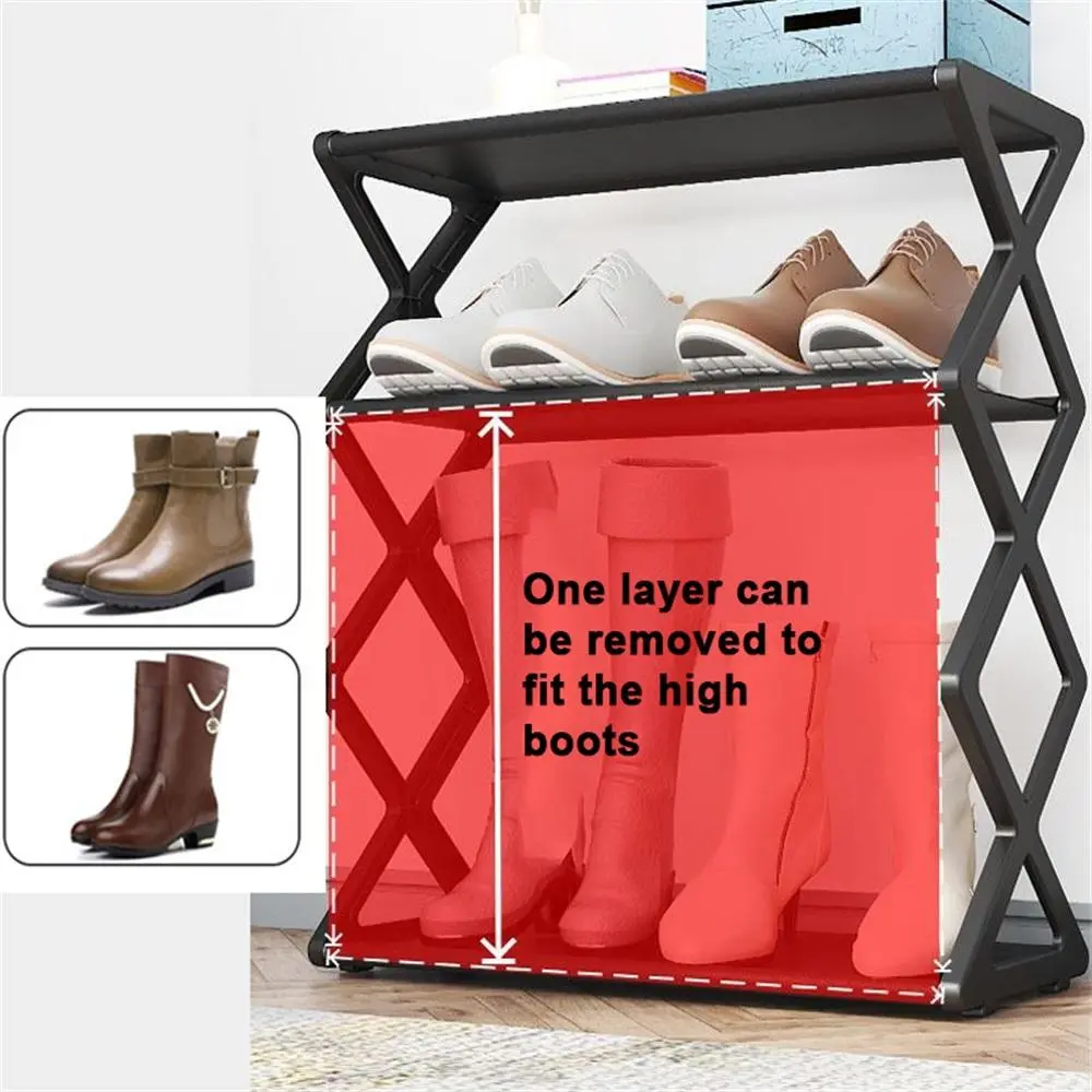 4 Layer Shoe Rack, 1 Piece Spring Shoe Storage Rack, Shoe Storage ...