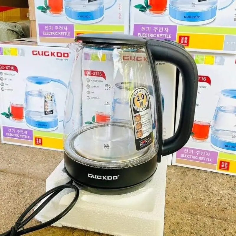 Ấm Siêu  Thuỷ Tinh 2.0 L,Cao Cấp Công Xuất 1500W Bình Siêu  Trong Suốt Cường Lực Đèn LED Tự Ngắt Khi Sôi Đun Nước Bình Đun Nước Đun Siêu  ấm  siêu  tốc ấm  siêu lít 0