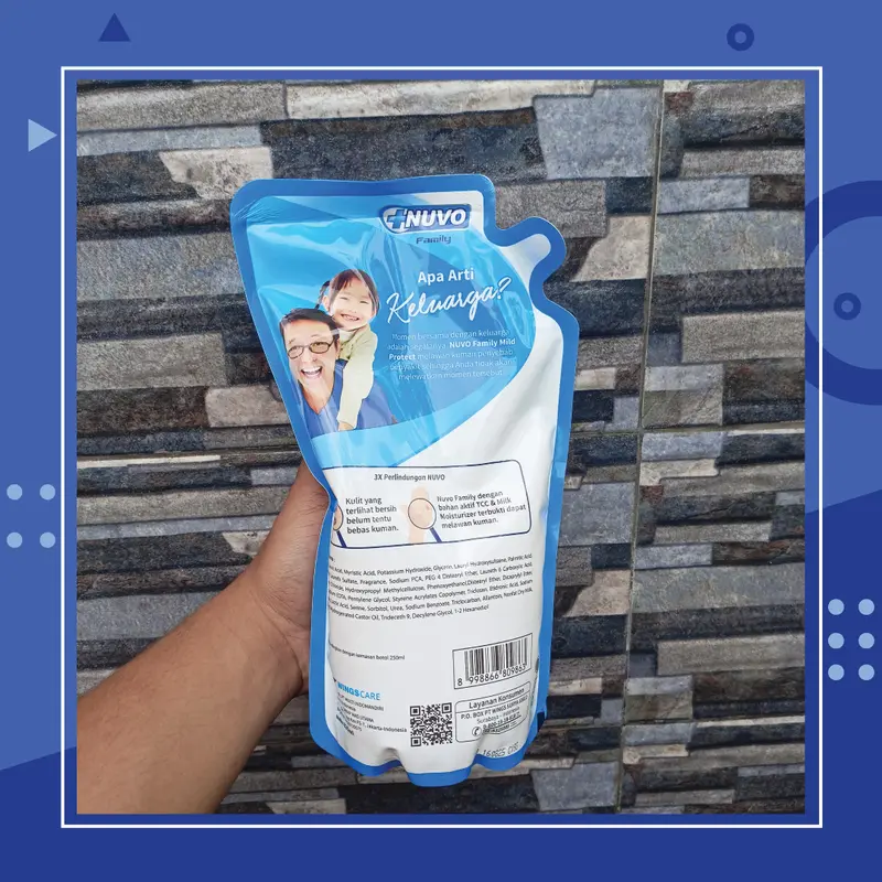 NUVO family body wash sabun mandi cair Antibacterial mild protect 825ml 4