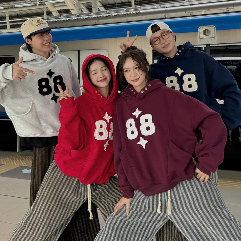 Áo Hoodie 88 Dây Ngược Boxy Form Unisex Nam Nữ Nhiều Màu_SSSTore.Aesthetic