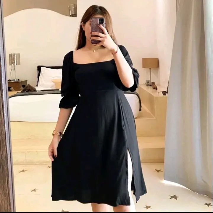 MARU BAJU WANITA DRESS MIDI JUMBO  A-Line Polos