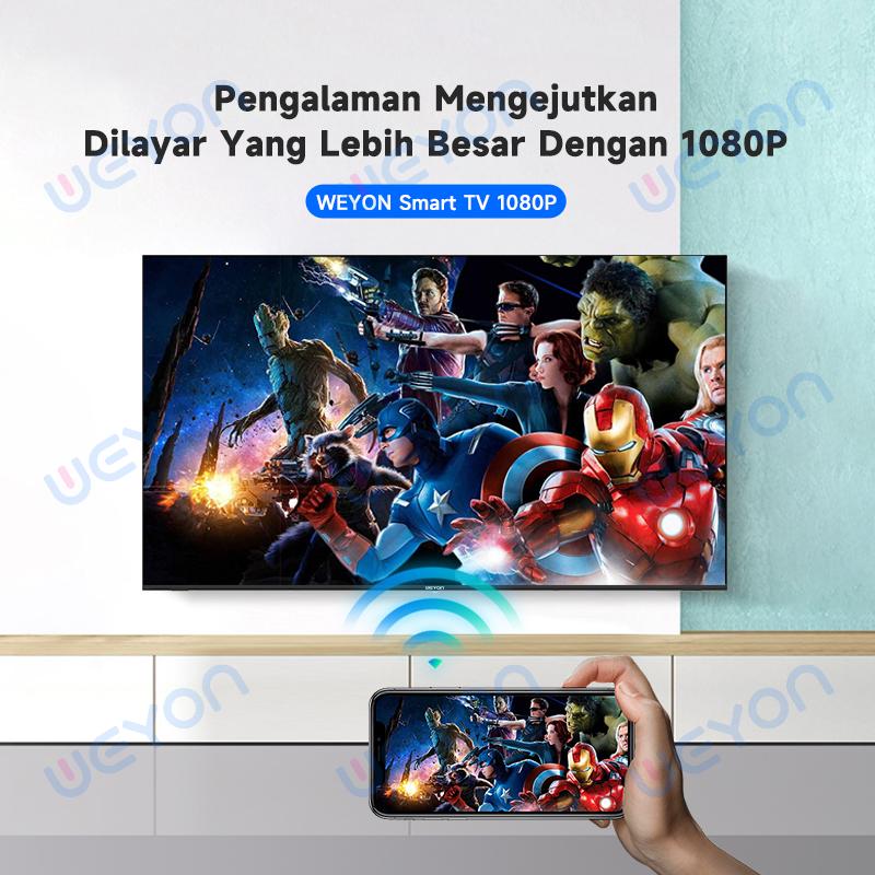 【ANDROID S43  】 LED Full HD Ready Smart TV Televisi Murah(SMART-S43A) hdmi lcd Layar YOUTUBE NETFLIX Android  12   wifi tv google wifi-netflix-youtube-prime video led 1080P hdmi  HDR full HD HDR 3