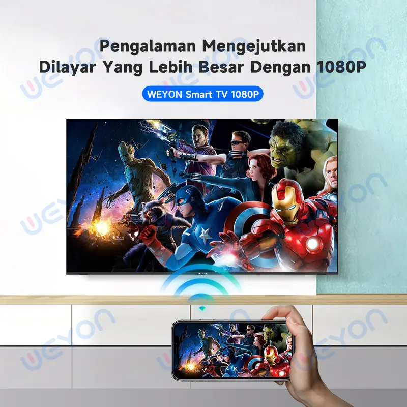 【ANDROID S43  】 LED Full HD Ready Smart TV Televisi Murah(SMART-S43A) hdmi lcd Layar YOUTUBE NETFLIX Android  12   wifi tv google wifi-netflix-youtube-prime video led 1080P hdmi  HDR full HD HDR 3