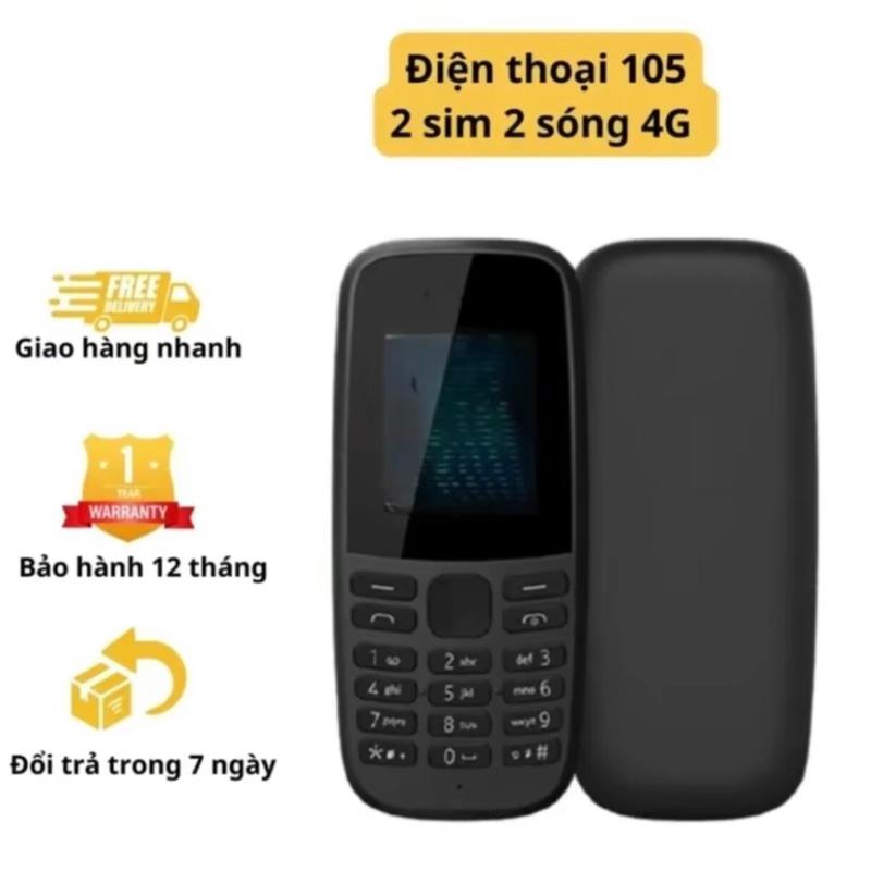 Điện thoại 105 4G, 2 sim 2 sóng 4G,hỗ trợ sim Viettel và Vinaphone, fullbox đầy đủ phụ kiện