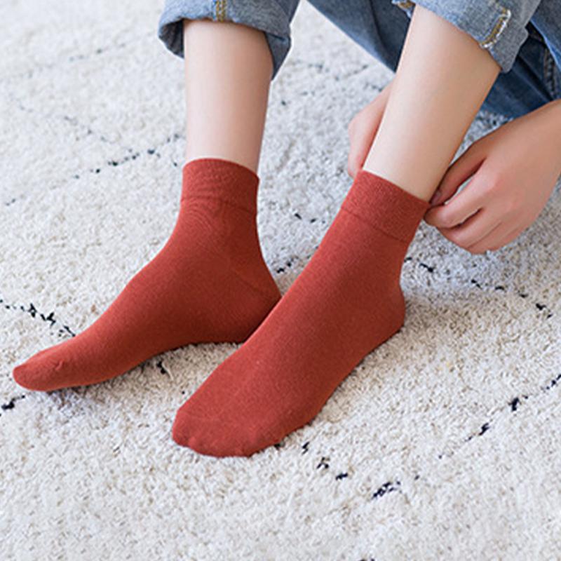 Cotton Breathable Anti-pilling Solid Color Socks Women's Japanese All-match Non-picky Autumn And Winter Classic College Style Tube Socks 3