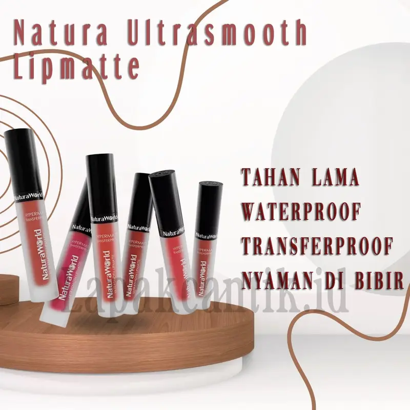 Natura Lipmatte Ultra Smooth Kemasan Baru | Lipmatte Tahan Lama | Lipmatte Anti air  Lipstik Creamy Bibir Kering Lasting 0