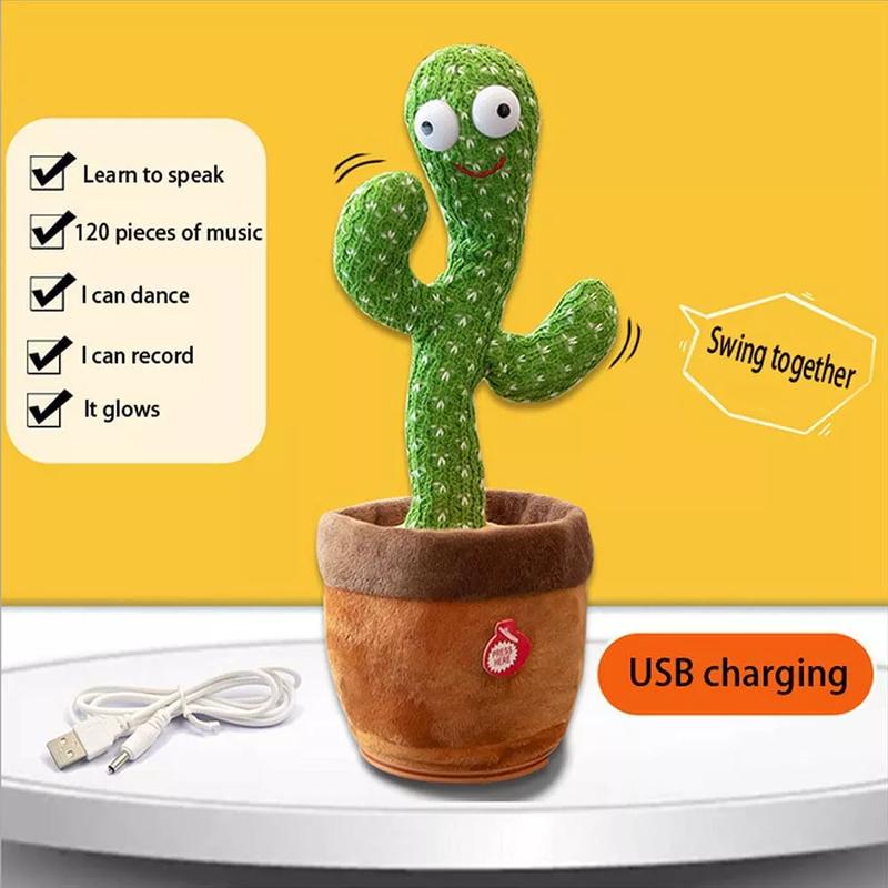 Product Introduction of Dancing Cactus Toy with Light Talking Electronic Shake Dancing Plush Toys Sing English Songs Funny Early Education Toy Gifts for Kids 25