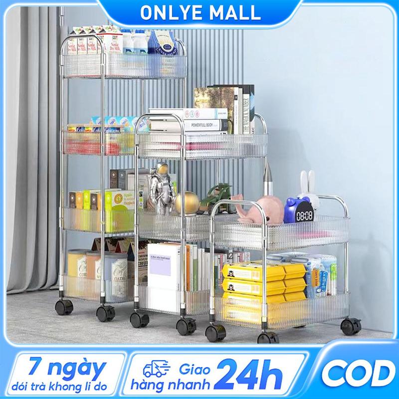 ON Kệ Để Đồ Trong Suốt Nhiều Tầng Xe đẩy spa Đa Năng Kệ đựng đồ ăn
