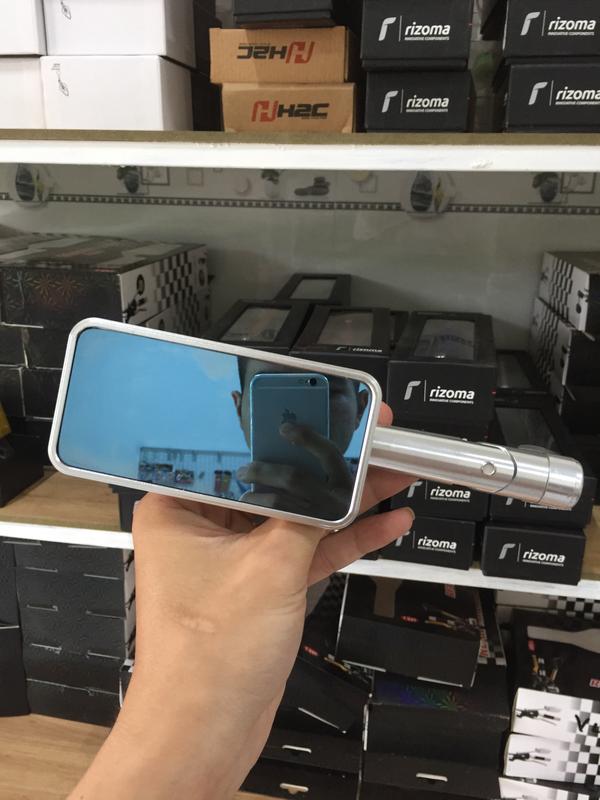 Kính Xe Máy Rizoma Vuông Iphon Nhôm CNC Phụ Tùng Phụ Kiện