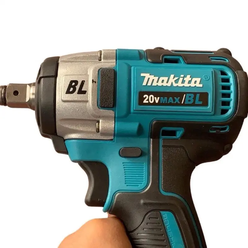 Máy Siết Bulong Makita kèm phụ kiện, máy bắn bulong, mở ốc, bắt vít, khoan, Pin 20v 10 Cell, Đầu 2 trong 1, Động cơ không chổi than 5