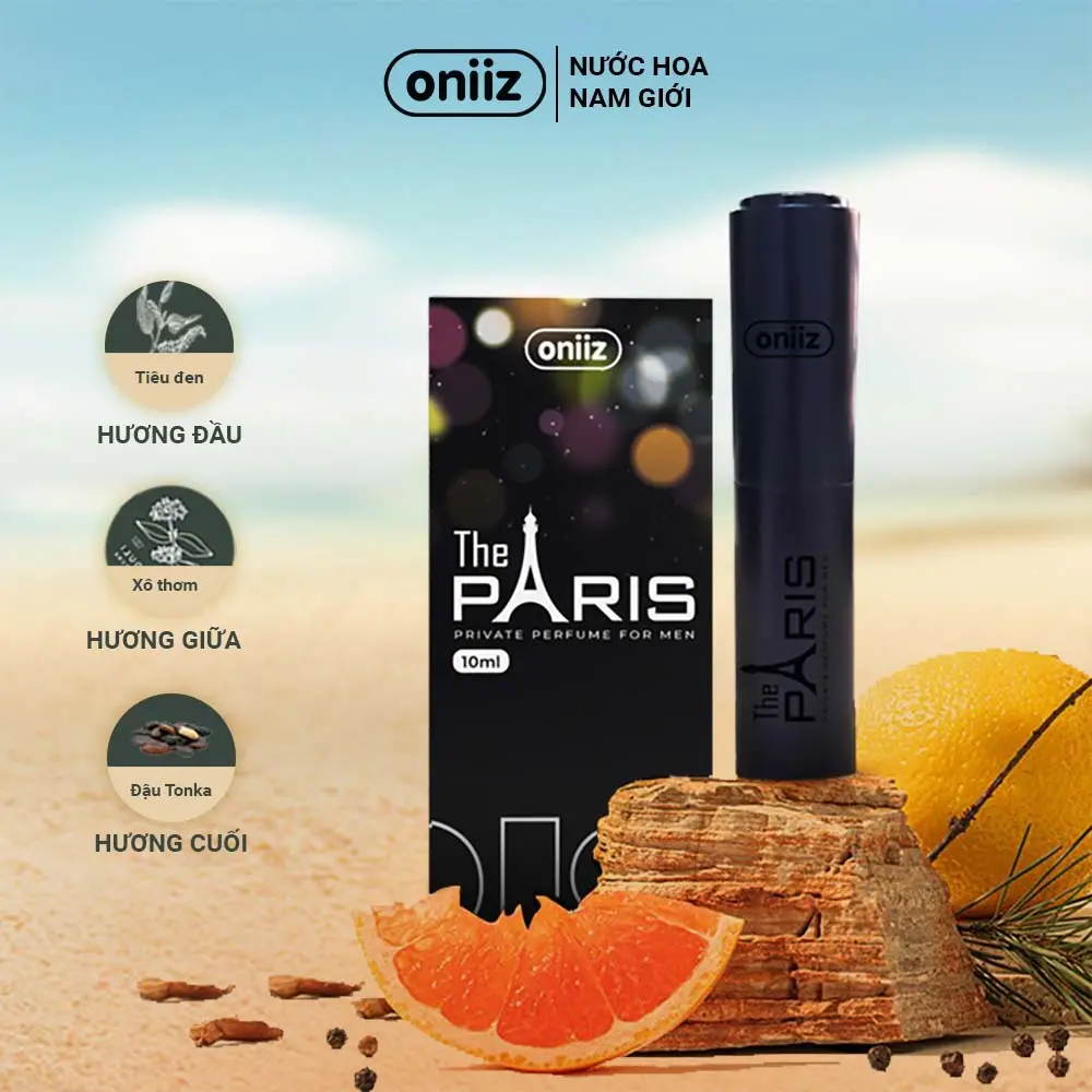 Oniiz Scent - Nước hoa nam giới THE PARIS ngọt ngào - Chai xịt 10ml Cosmetic Perfume Mỹ Phẩm
